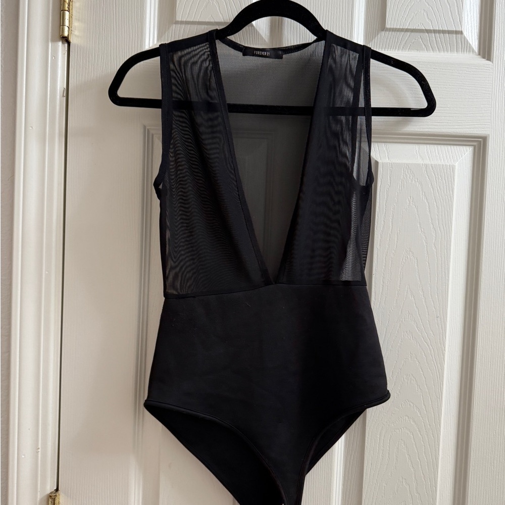 Black Sheer Bodysuit